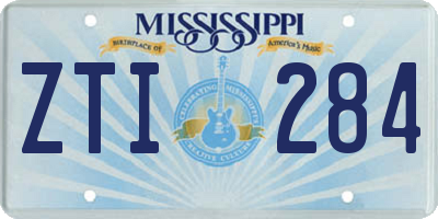 MS license plate ZTI284