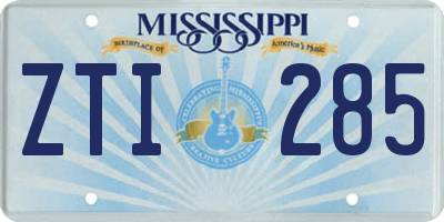 MS license plate ZTI285
