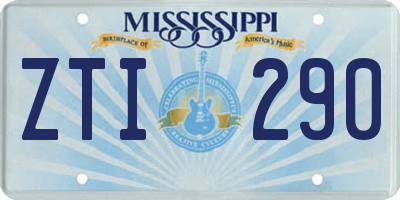 MS license plate ZTI290