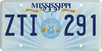 MS license plate ZTI291
