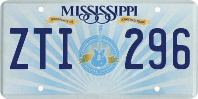 MS license plate ZTI296