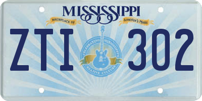 MS license plate ZTI302