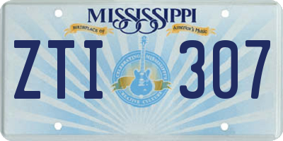 MS license plate ZTI307