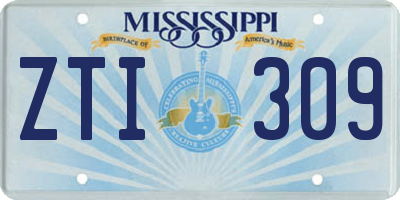 MS license plate ZTI309