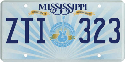 MS license plate ZTI323