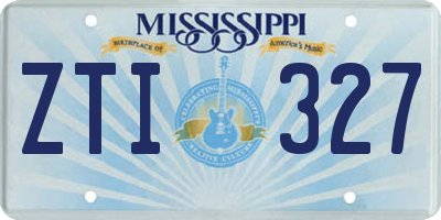 MS license plate ZTI327