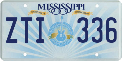 MS license plate ZTI336