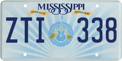 MS license plate ZTI338