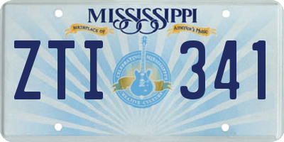 MS license plate ZTI341