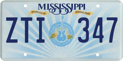 MS license plate ZTI347