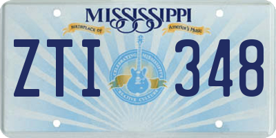 MS license plate ZTI348