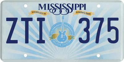 MS license plate ZTI375