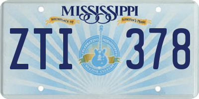 MS license plate ZTI378