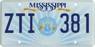 MS license plate ZTI381