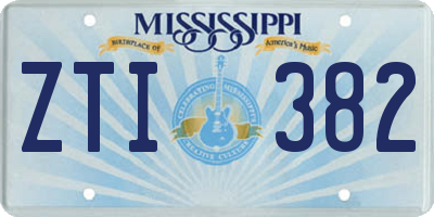MS license plate ZTI382