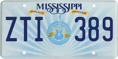 MS license plate ZTI389