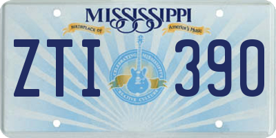 MS license plate ZTI390