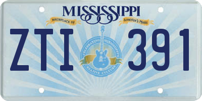 MS license plate ZTI391