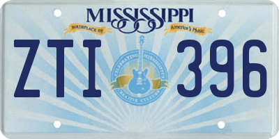 MS license plate ZTI396