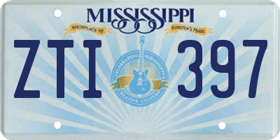 MS license plate ZTI397
