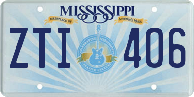 MS license plate ZTI406