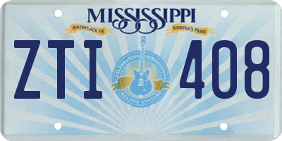 MS license plate ZTI408