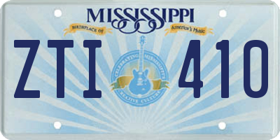 MS license plate ZTI410