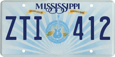 MS license plate ZTI412