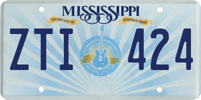MS license plate ZTI424