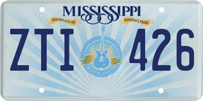MS license plate ZTI426