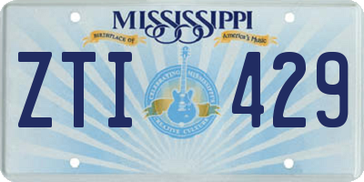 MS license plate ZTI429