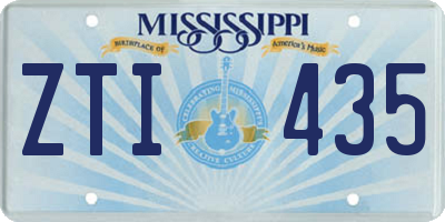MS license plate ZTI435