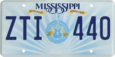 MS license plate ZTI440