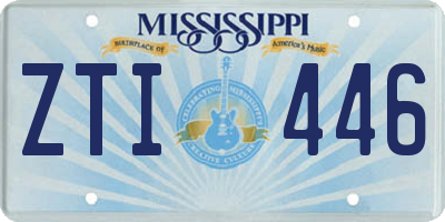 MS license plate ZTI446