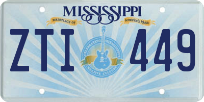 MS license plate ZTI449