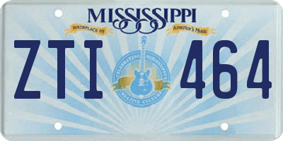 MS license plate ZTI464