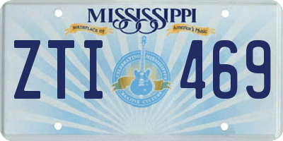 MS license plate ZTI469