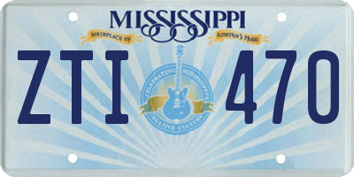 MS license plate ZTI470