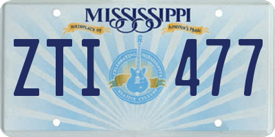MS license plate ZTI477