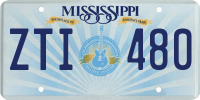 MS license plate ZTI480