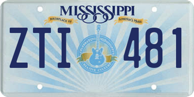 MS license plate ZTI481