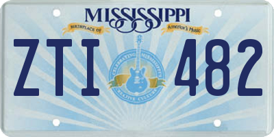 MS license plate ZTI482