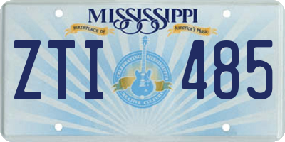 MS license plate ZTI485