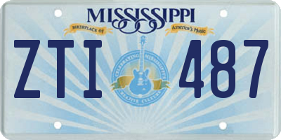 MS license plate ZTI487