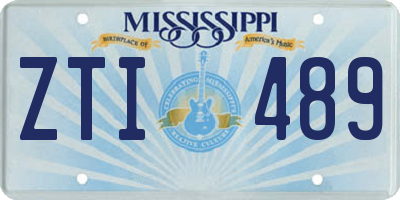 MS license plate ZTI489