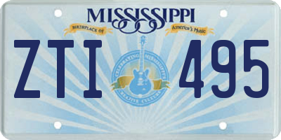 MS license plate ZTI495