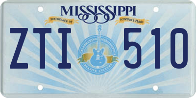 MS license plate ZTI510