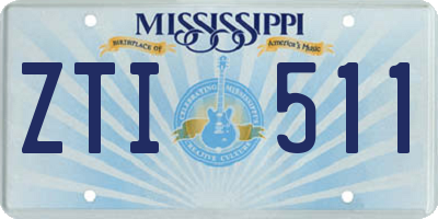 MS license plate ZTI511