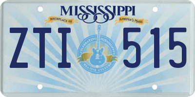 MS license plate ZTI515