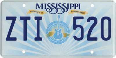 MS license plate ZTI520